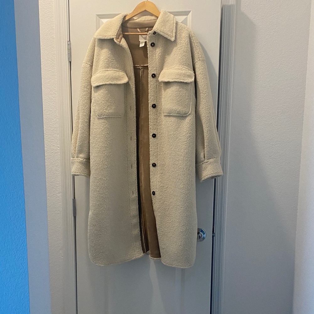 H&M Cream Longline Jacket